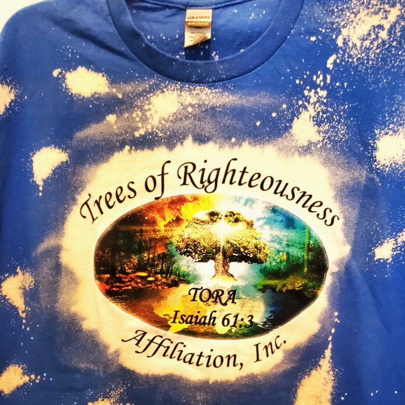 T-Shirt - Blue with Tree Emblem (2XL) - Trees of Righteousness Affiliation